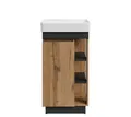 Planetmöbel Badmöbel-Set Nyx, (Waschbeckenunterschrank, 1-St., Waschbecken mit Unterschrank), Badezimmer Waschtisch 50 cm