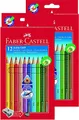 Faber-Castell 110912 Jumbo Grip Buntstifte für Kinder, Malstifte mit Grip und dreieckigem Schaft, wasserlöslichen Pigmenten, leicht auswaschbar und bruchsicher (12er Set Doppelpack)