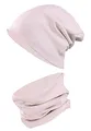TupTam Mütze und Schal Kinder Set – Weiches Schal Mütze Set Kinder für Herbst und Winter, Farbe: Puderrosa, Größe: 44-52