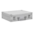 vidaXL Koffer Waffenkoffer Aluminium ABS Silbern