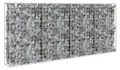 vidaXL Gabionenwand mit Abdeckung Verzinkter Stahl 200×20×85 cm