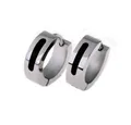 Order & Smile Schmuck Klappcreolen Männer Schmuck Creolen Ohrringe Edelstahl Streifen