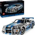 LEGO Technic 2 Fast 2 Furious Nissan Skyline GT-R R34 Automodell-Bauset für Erwachsene - mit Driftfunktion, Lenkung, Federung und 6-Zylinder-Motor... - Bronze