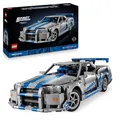 LEGO Technic 2 Fast 2 Furious Nissan Skyline GT-R (R34) Flitzer - Automodell für Erwachsene - mit Driftfunktion, Lenkung, Federung und 6-Zylinder-Motor - Sammlergeschenk für Fans - 42210