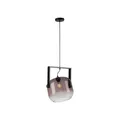 LED Pendellampe Glas Rauchglas grau höhenverstellbar Retro Look E27 Fassung