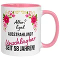 Tasse 58 Geburtstag Frau – „Ausstrahlung Unschlagbar“ – Geburtstagsgeschenk