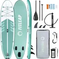Fitleap Premium Stand Up Paddling Board Set, aufblasbares SUP Board mit Pumpe, verstellbarem Paddel und Rucksack, für Anfänger und Profis, perfekt für Yoga, Surfen und Wassersport