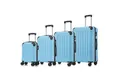YONSLY Kofferset 4er Set, Reisekoffer Trolley mit 360° Rollen ABS-Hartschalen, 4 Rollen, (4 tlg., Sicherheitsschloss Weichem Gummigriff Handgepäck S/M/L/XL), Leichtes Gepäckset Trolley 4er Koffer Set, Reisekoffer