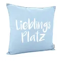 heimtexland ® Outdoorkissen 45x45 Dekokissen Outdoor Garten Lounge Deko Kissen Typ839 Lieblingsplatz Hellblau