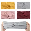 4 Stück Stirnband Damen Mädchen Haarband Elastisch Breites Haarreif Sport Headwrap Baumwollkreuz Yoga Haarschmuck