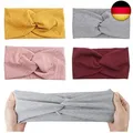 4 Stück Stirnband Damen,Stirnband Mädchen,Haarreif Elastisch Breites Stirnband B
