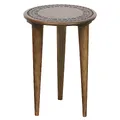 MARRAKESCH Beistelltisch Nachttisch aus Holz | Tisch Hocker Astus rund als Orientalische Dekoration modern