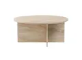 Mid.you Couchtisch, Creme, Holzwerkstoff, Holzoptik, rund, 90x40x90 cm, einfacher Aufbau, Wohnzimmer, Wohnzimmertische, Couchtische