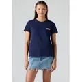 Levi's® T-Shirt THE PERFECT TEE mit Batwing-Logoprint blau L (40)