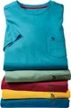 Otto Kern T-Shirt Herren im 5er Pack, T-Shirt Herren aus 100% Baumwolle, 5 Shirts mit Rundhals und Brusttasche im Spar-Set, Bunt, Gr. L
