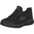 Skechers Damen Squad Sr Trainers, Black Flat Knit /Rose Gold Trim, 42 EU