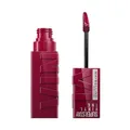 Maybelline New York Super Stay Vinyl Ink Flüssiger Lippenstift für 16H Halt & Glanz, Wischfeste & hochpigmentierte Farbe, Vinyl-Finish ohne Abfärben, Nuance: 30 Unrivaled, 4,2ml