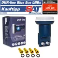 Dur-Line Blue ECO Twin 2 Teilnehmer LNB - TEST SEHR GUT + 4 F-Stecker Gratis +