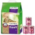 JRS Cats Best Nature Gold 20l / 10kg + WILD FARM Pate MIX 3x400g