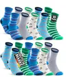 10 Paar Kinder Socken Jungen & Mädchen Baumwolle Kindersocken 54375 (27-30)