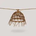 Lichterkette außen Solar 10x LED E12 1800 K 5 m lang Jute Naturfaser dekorativ