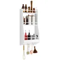 SoBuy Wandregal Hängeregal Badregal Gewürzregal Küchenregal Wand weiß KCR12-W