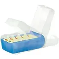 HAN Croco Karteikasten DIN A8 PP (Polypropylen) Blau Set 1 Box + 100 Karten