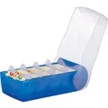 HAN CROCO 998-643 Karteikasten Blau, Transluzent max. Anzahl der Karten: 500