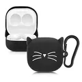 kwmobile Hülle kompatibel mit Samsung Galaxy Buds 2 Pro/Buds 2 / Buds Live Hülle - Silikon Kopfhörer Schutzhülle Case Cover Schwarz Weiß