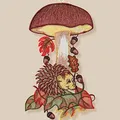 Fensterbild - FB Plauener Stck. ''Pilz & Igel'' H ca. 28cm (inkl. Saughaken)