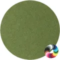 BIASTO Filzuntersetzer Rund 20cm in Olive (HF014); Farbauswahl & Größenwahl; Untersetzer Gläser; Für Getränke, Tassen, Blumentöpfe, Vasen, Tisch, Bar, Wohnung, Tisch-Deko