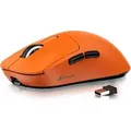 ATTACK SHARK mit PixArt PAW3395 Gaming-Sensor, BT/2,4G Kabellose/Kabelgebundene Gaming-Maus (USB, Kablegebunden, Bluetooth, BT/2.4G Wireless/Wired Gaming Mouse) orange
