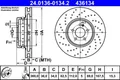 2x ATE 24.0136-0134.2 Bremsscheibe für MERCEDES-BENZ