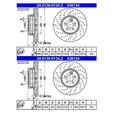 2x ATE 24.0136-0134.2 Bremsscheibe für Mercedes-Benz W205 S205 A205 C205 W213