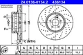 2x Bremsscheibe ATE 24.0136-0134.2 für MERCEDES W213 KLASSE X253 C253 S205 W205