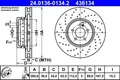 2x Bremsscheibe zweiteilig 24.0136-0134.2 ATE für MERCEDES-BENZ E-KLASSE GLC CLS