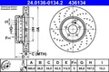 2X 24.0136-0134.2 ATE Bremsscheibe für MERCEDES-BENZ