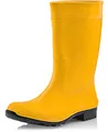 Ladeheid Damen Gummistiefel 100% Wasserdticht Regenstiefel Damen LA-967 (Gelb/Schwarz, 40 EU)