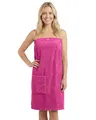 LAYNENBURG Premium Saunakilt Damen mit Knopfverschluss - 100% Baumwolle – Öko-Tex 100 - Frauen Saunatuch - Frottee Sauna-Handtuch, Kilt mit Gummizug für Wellness, Spa & Sauna(S-L Fuchsia)