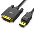 BENFEI DisplayPort-auf-DVI-Kabel, 1,8 m, DisplayPort-auf-DVI-Adapter, Stecker auf Stecker, vergoldetes Kabel für Lenovo, Dell, HP und andere Marken