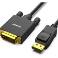 DisplayPort-auf-DVI-Kabel 1,8 m Adapter für Monitor, Fernseher, PC Kompatibel