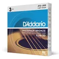D'Addario EJ16-3D Phosphorbronze-Saiten für Akustikgitarren, Light, 3 Sets