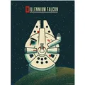 Disney Poster Star Wars Millennium Falken Dunkelblau 30 cm x 40 cm 612855
