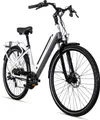Bergsteiger Hampton 28 Zoll City E-Bike mit 250 Watt Motor, Scheibenbremsen, Aluminium Ebike für Damen & Herren, Farbdisplay, Elektrofahrrad mit Shimano 6 Gang-Schaltung