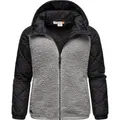 Outdoorjacke RAGWEAR "Leeloo", Damen, Gr. S (36), beige, Obermaterial: 100% Polyester, Obermaterial Ärmel: 100% Polyester, Innenfutter: 100% Polyester, Wattierung: 100% Polyester, sportlich, lässig geschnitten hüftbedeckend, Langarm Ärmel ohne Ärmelschlitz elastischer Bund mit Gummizug, Jacken, Damen Übergangsjacke aus Teddyfleece mit gesteppten Ärmeln