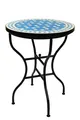 Marokkanischer Mosaiktisch Estrella Türkis Weiss ø 60cm