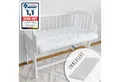 Kids Collective Beistellbett 90x40 cm mit Matratze, umbaubar zu 90x55 cm, 9 mal verstellbar, auch als Babywippe nutzbar, Kiefer-Vollholz in weiß