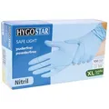 Franz Mensch Nitril-Handschuhe Hygostar Nitril Handschuhe Safe Light BLAU, puderfrei (100er Box) blau L