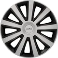 Goodyear Auto Radzierblenden Radkappen Radblenden „Memphis Carbon“, 4er Set, 35 cm (14 Zoll), Schwarz/Silber