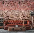 living walls Fototapete Fototapete Steinwand, glatt, matt, gemustert, neutral, (1 St), Tapete Steinoptik Stein-Tapete Loft Industrial Tapeten Wohnzimmer Flur